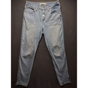 Levi's Womens Size 30 Denim Jeans 721‎ High Rise Skinny Ankle Button Fly Light
